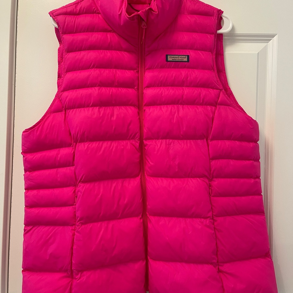 Vineyard Vines Pink Puffer Vest